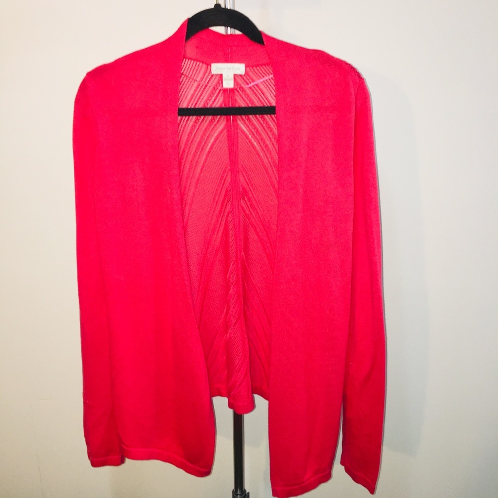 Charter Club Pink Open Front Cardigan Sweater - M